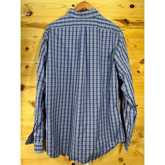 Ralph Lauren Men's Size XL Blue/White/ Black  Plaid Long Sleeve Button-Up Shirt - Picture 6 of 11